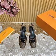 Fortok Louis Vuitton Brown Monogram Canvas Mule Pumps - 1