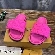 Fortok Louis Vuitton Pool Pillow Flat Comfort Mule Sandals Pink - 6