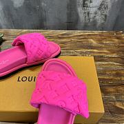 Fortok Louis Vuitton Pool Pillow Flat Comfort Mule Sandals Pink - 5