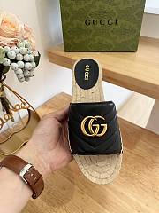 Fortok Gucci Pilar Espadrille Sandals in Black - 5