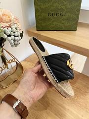 Fortok Gucci Pilar Espadrille Sandals in Black - 4