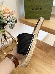 Fortok Gucci Pilar Espadrille Sandals in Black - 2