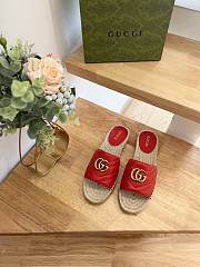 Fortok Gucci Pilar Espadrille Sandals in Red - 1