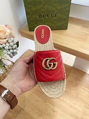 Fortok Gucci Pilar Espadrille Sandals in Red - 6