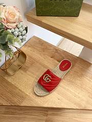Fortok Gucci Pilar Espadrille Sandals in Red - 5