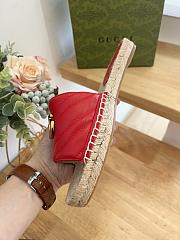 Fortok Gucci Pilar Espadrille Sandals in Red - 3