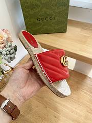 Fortok Gucci Pilar Espadrille Sandals in Red - 2