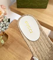 Fortok Gucci Pilar Espadrille Sandals in White - 6