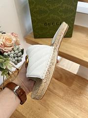 Fortok Gucci Pilar Espadrille Sandals in White - 5