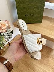 Fortok Gucci Pilar Espadrille Sandals in White - 4