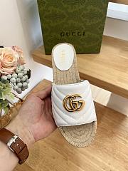 Fortok Gucci Pilar Espadrille Sandals in White - 3