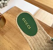 Fortok Gucci Pilar Espadrille Sandals in Green - 6