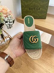 Fortok Gucci Pilar Espadrille Sandals in Green - 5