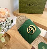 Fortok Gucci Pilar Espadrille Sandals in Green - 2