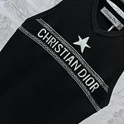 Fortok Dior Ecru Cashmere and Wool Knit Sleeveless Vest White/Black - 2