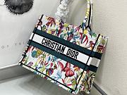 Fortok Dior Book Tote Toile de Jouy Fantastica Embroidery White Multicolored 36cm - 3