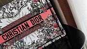 Fortok Dior Book Tote 4 Seasons Spring Sun Embroidery Ecru Multicolored 36x27.5x16.5cm - 4