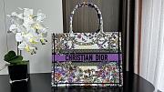 Fortok Dior Book Tote 4 Seasons Summer Sun Embroidery Ecru Multicolored 36x27.5x16.5cm - 1