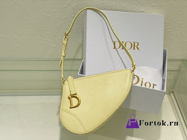 Fortok Dior Rodeo Saddle Pouch in Yellow 20x15x4cm - 1