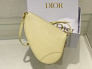 Fortok Dior Rodeo Saddle Pouch in Yellow 20x15x4cm - 3