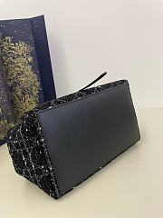 Fortok Dior Toujours Bag Black Cannage Tweed 36x16x27cm - 3