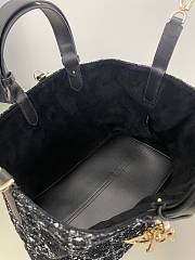 Fortok Dior Toujours Bag Black Cannage Tweed 36x16x27cm - 4