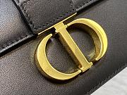 Fortok Dior 30 Montaigne East-West Bag with Chain Black Calfskin 21x6x12cm - 5