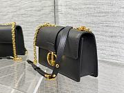 Fortok Dior 30 Montaigne East-West Bag with Chain Black Calfskin 21x6x12cm - 4