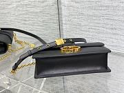 Fortok Dior 30 Montaigne East-West Bag with Chain Black Calfskin 21x6x12cm - 3