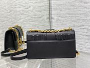 Fortok Dior 30 Montaigne East-West Bag with Chain Black Calfskin 21x6x12cm - 2