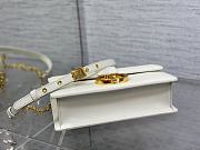Fortok Dior 30 Montaigne East-West Bag with Chain White Calfskin 21x6x12cm - 6
