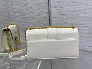 Fortok Dior 30 Montaigne East-West Bag with Chain White Calfskin 21x6x12cm - 4