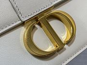 Fortok Dior 30 Montaigne East-West Bag with Chain White Calfskin 21x6x12cm - 3