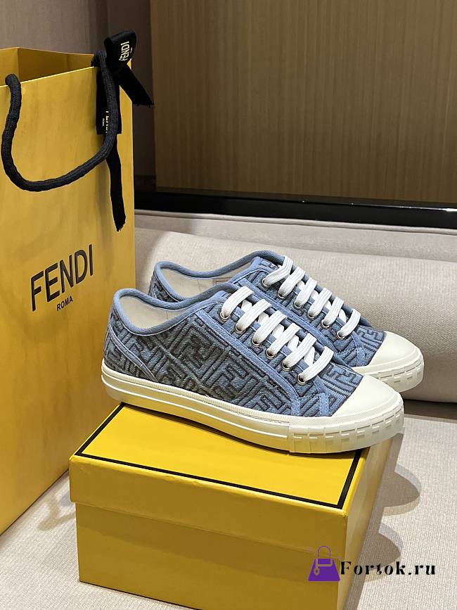 Fortok Fendi Domino Sneakers in Blue - 1