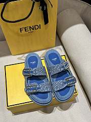 Fortok Fendi Feel Blue Denim Slides - 1