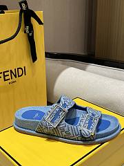 Fortok Fendi Feel Blue Denim Slides - 5