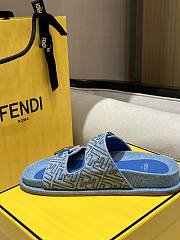 Fortok Fendi Feel Blue Denim Slides - 2