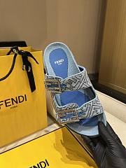 Fortok Fendi Feel Blue Denim Slides - 3