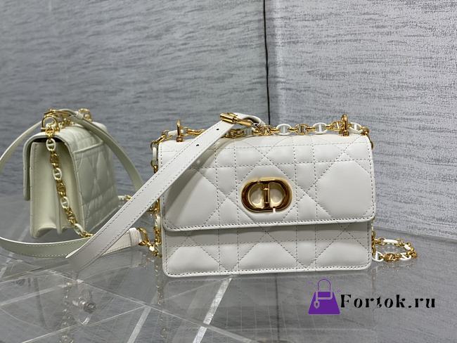 Fortok Dior Miss Caro Handbag in White 17.3×13×7.5cm - 1