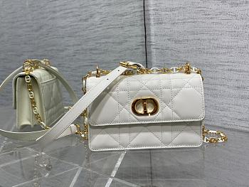 Fortok Dior Miss Caro Handbag in White 17.3×13×7.5cm