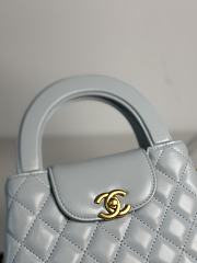 Fortok Chanel 24P Kelly Bag Light Blue 19x13x7cm - 6