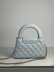 Fortok Chanel 24P Kelly Bag Light Blue 19x13x7cm - 4