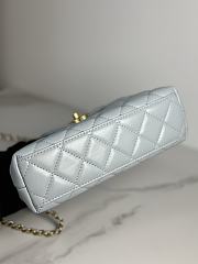 Fortok Chanel 24P Kelly Bag Light Blue 19x13x7cm - 3