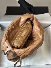 Fortok Chanel 22 Shiny Calfskin Bag Caramel 35cm - 6