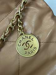 Fortok Chanel 22 Shiny Calfskin Bag Caramel 35cm - 5