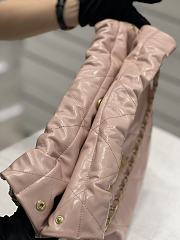 Fortok Chanel 22 Shiny Calfskin Bag Light Pink 35cm - 2