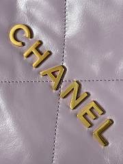 Fortok Chanel 22 Shiny Calfskin Bag Purple 35cm - 3
