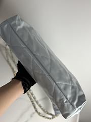 Fortok Chanel 22 Shiny Calfskin Bag Light Blue 35cm - 6