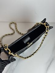 Fortok Chanel Hobo Handbag Calfskin & Gold-Tone Metal Black 20×24×6cm - 6