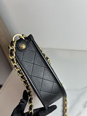 Fortok Chanel Hobo Handbag Calfskin & Gold-Tone Metal Black 20×24×6cm - 2